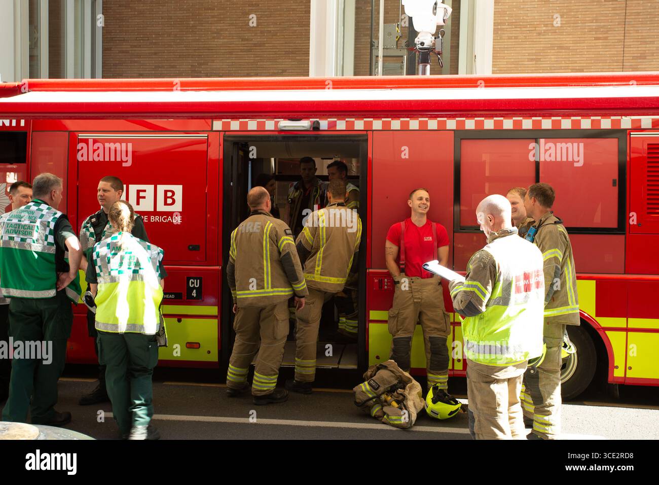veicolo di servizio di emergenza per incidenti chimici Foto Stock
