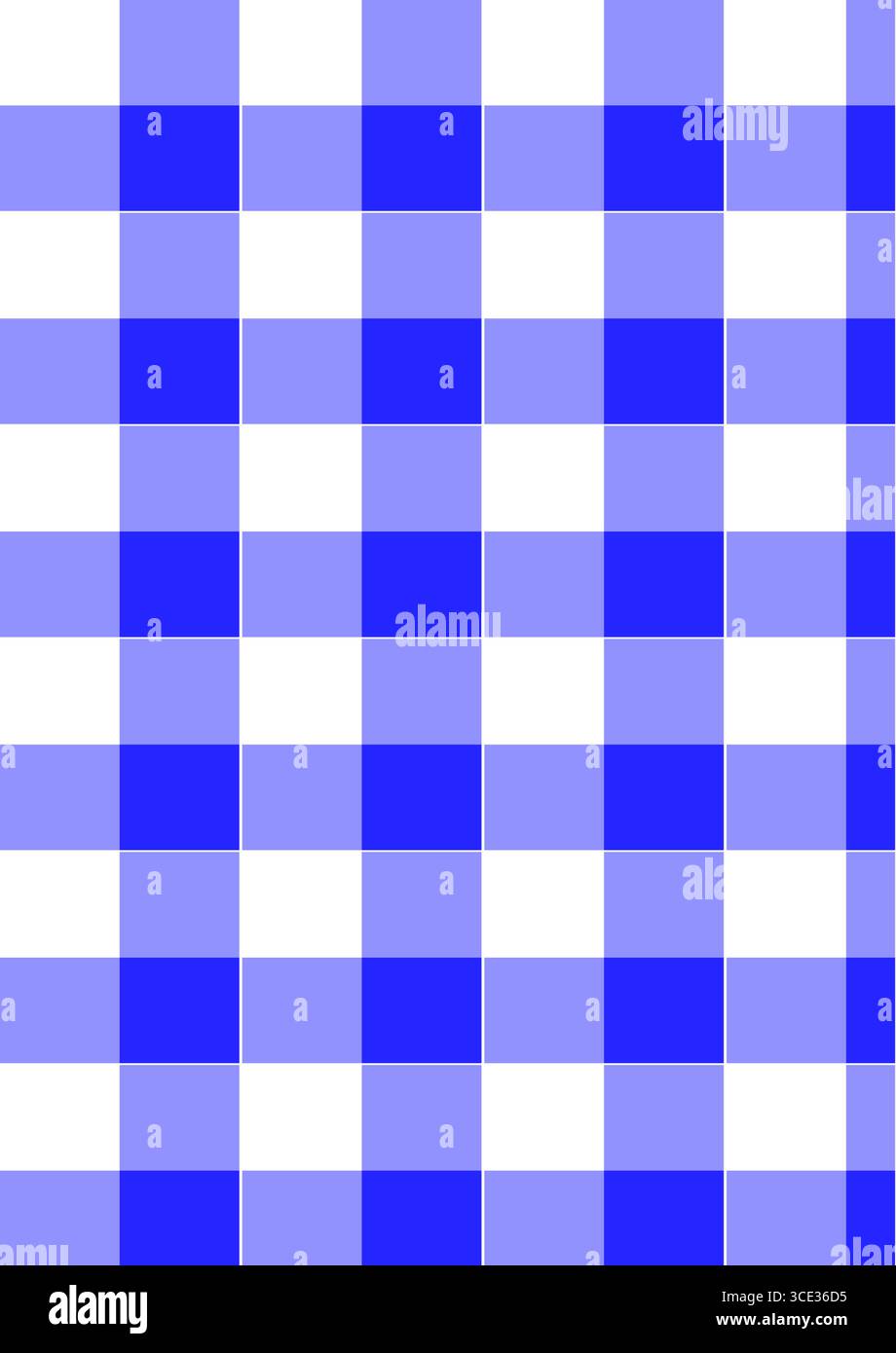Sfondo vettoriale con motivo senza cuciture a scacchi blu per Fabric e Digital Design Illustrazione Vettoriale