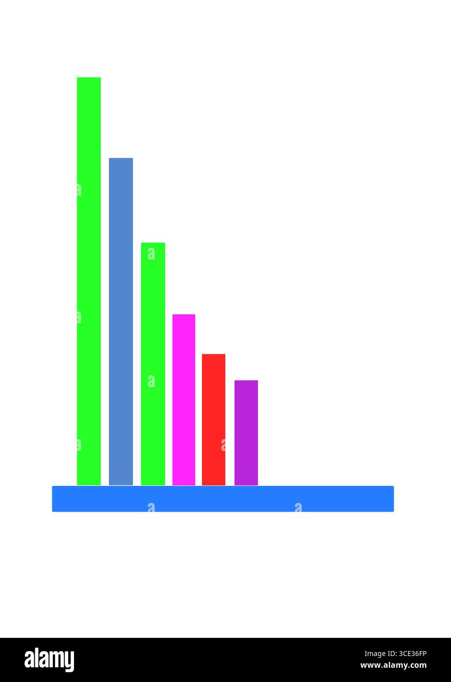 Illustrazione vettoriale del grafico a barre colorato per la presentazione dei dati aziendali e delle statistiche Illustrazione Vettoriale