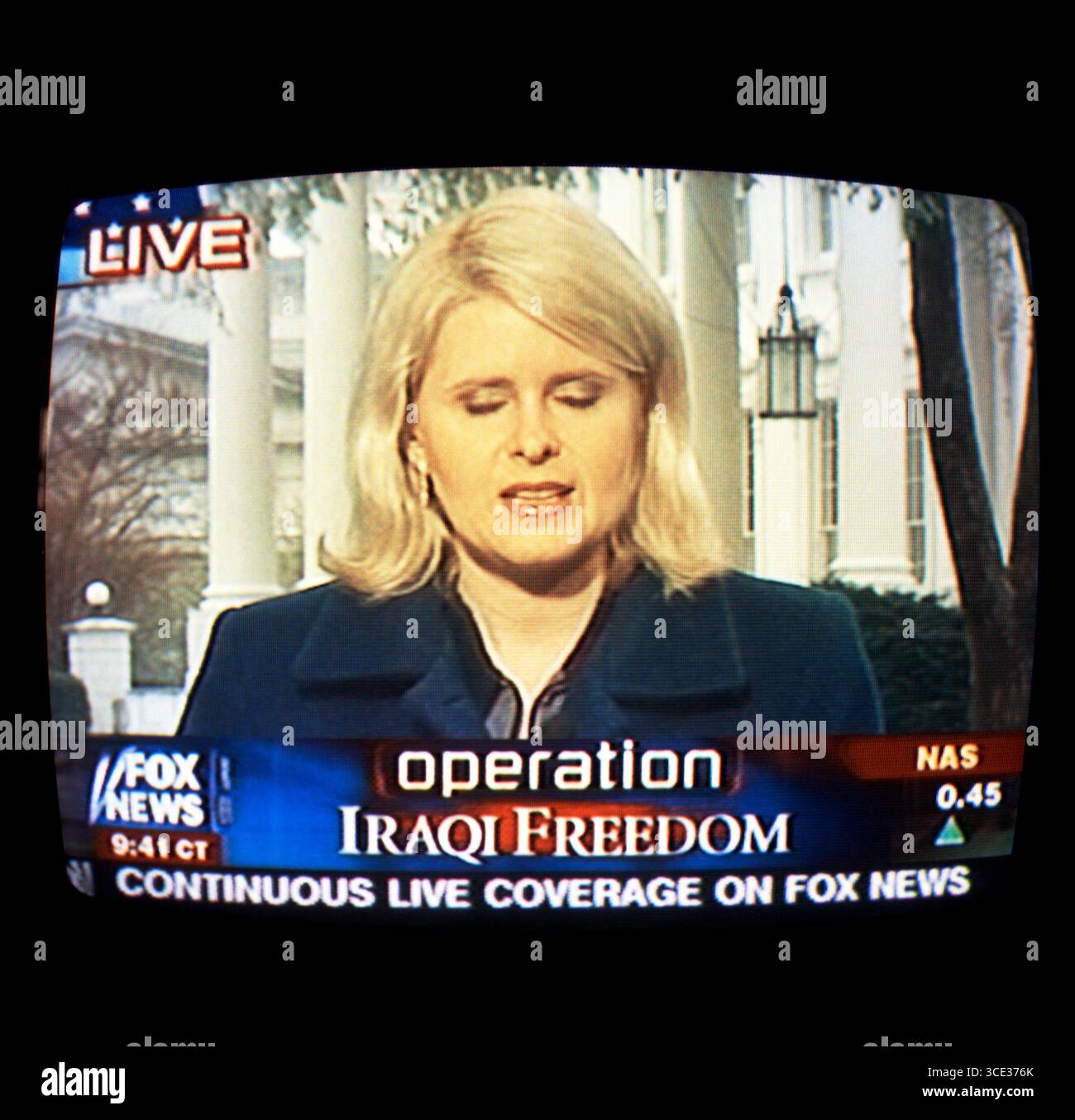 Copertura mediatica della guerra in Iraq Foto Stock