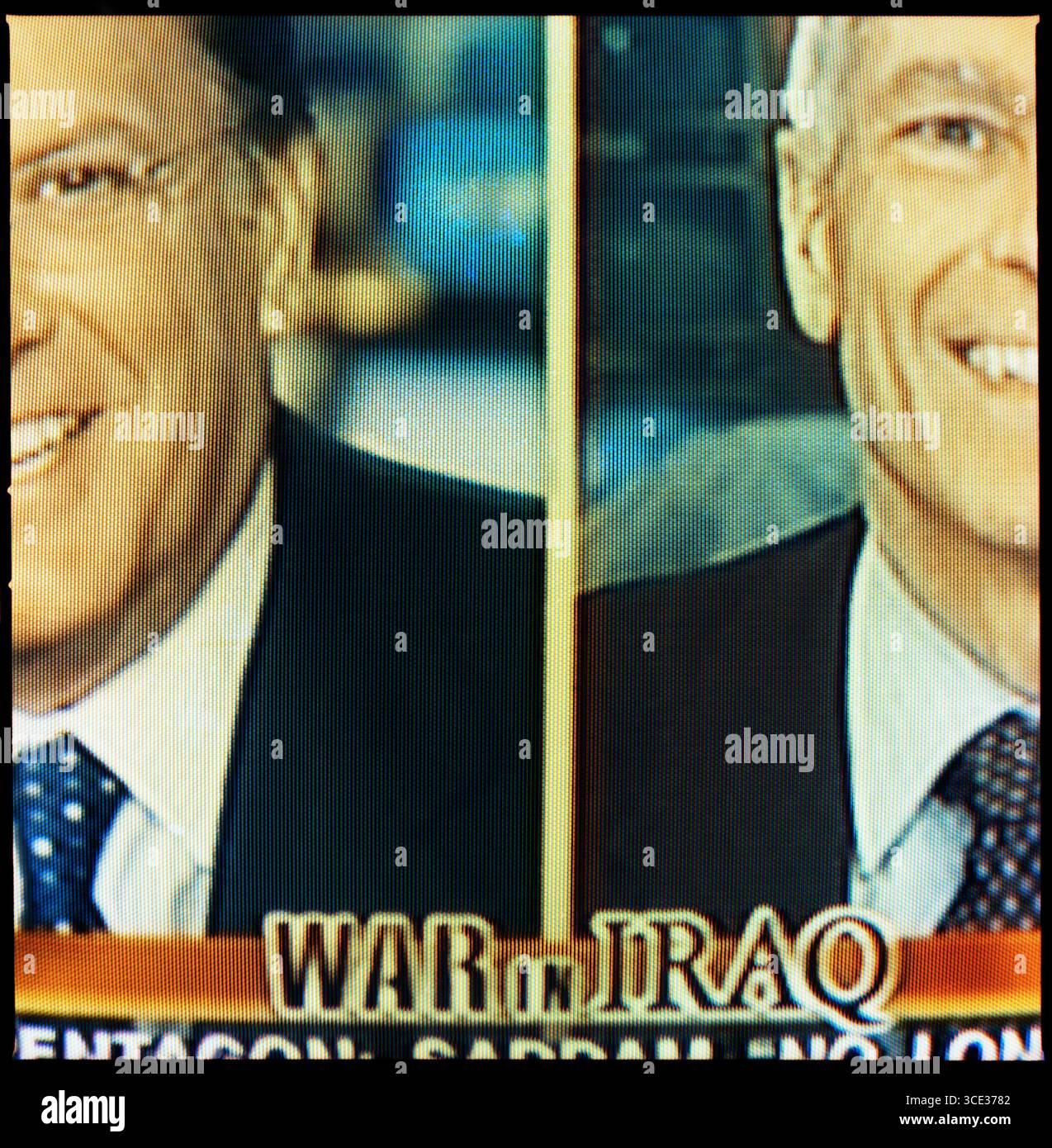 Copertura televisiva della guerra in Iraq Foto Stock