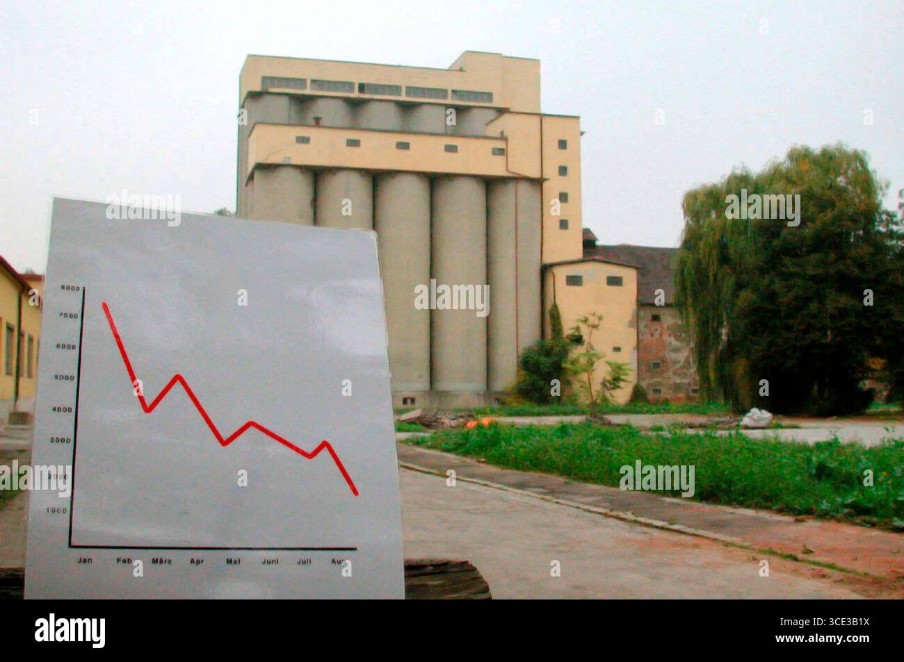 recessione e recessione economica del settore, indicatore di ricchezza e prosperità recessione economica e recessione del settore Foto Stock