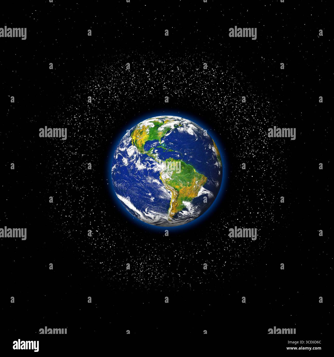 Illustrazione della spazzatura spaziale che orbita attorno alla Terra. La pulizia dei satelliti implica la rimozione di satelliti defunti e detriti spaziali dall'orbita terrestre per prevenire collisioni e mantenere la sostenibilità a lungo termine delle attività spaziali. Ciò può essere ottenuto attraverso vari metodi, come la cattura attiva e la deorbitazione dei satelliti, l'uso di laser per alterare le traiettorie dei detriti, o l'applicazione di strategie di economia circolare alla progettazione e allo smaltimento dei satelliti. Foto Stock