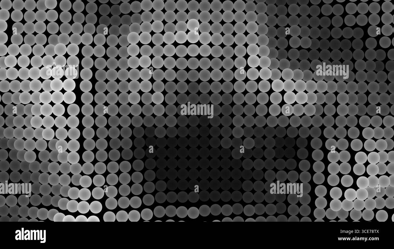 Sfondo delle sfere di portata. Rendering 3d generato dal computer Foto Stock