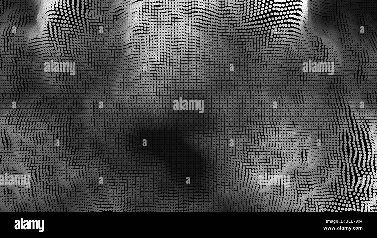 Sfondo delle sfere di portata. Rendering 3d generato dal computer Foto Stock