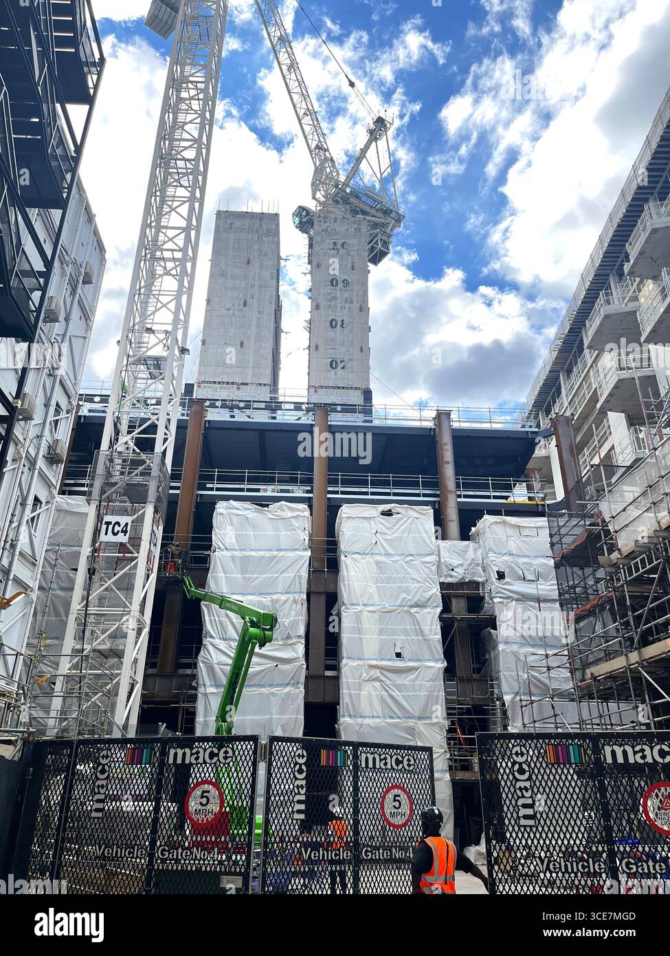 Costruendo la nuova sede legale, la City of London Law Courts e un quartier generale di polizia per la City of London Police, Salisbury Square London EC Foto Stock