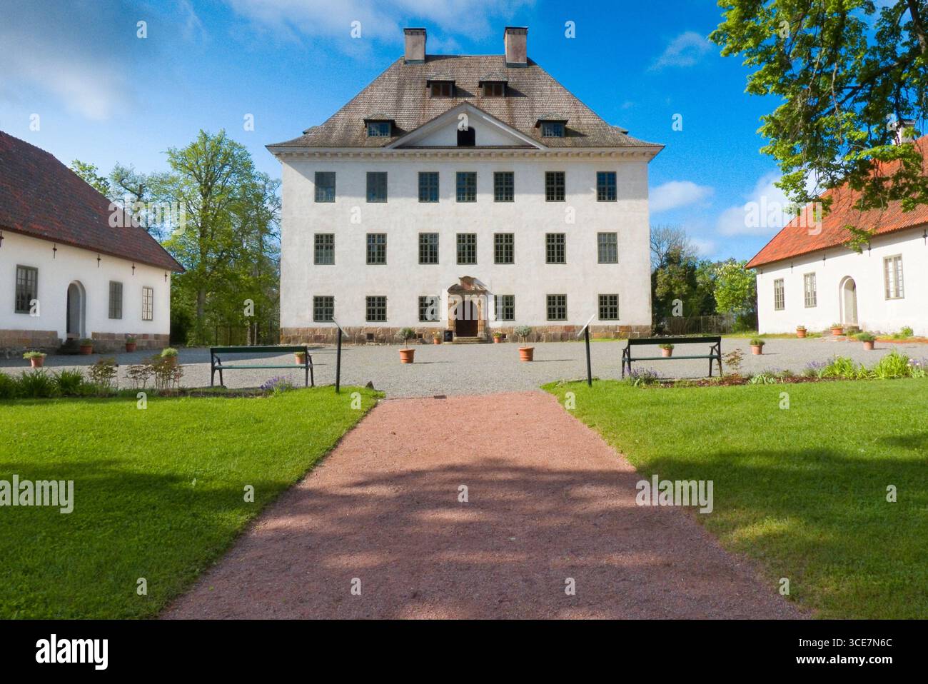 Storico maniero barocco di Louhisaari - luogo di nascita e casa d'infanzia di Carl Gustaf Emil Mannerheim, leader militare finlandese, statista e presidente Foto Stock