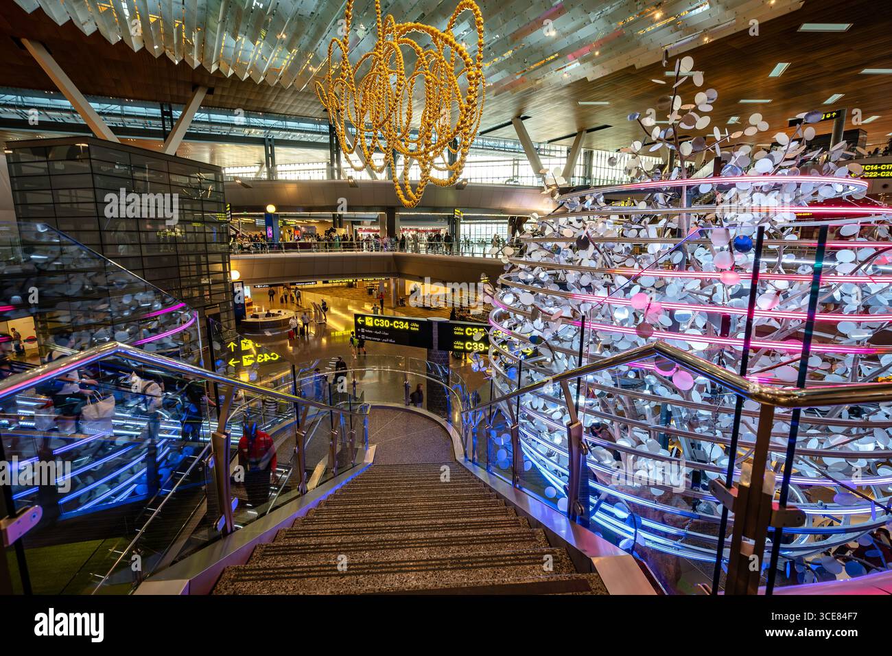 Doha, Qatar - Aeroporto Internazionale di Hamad Foto Stock