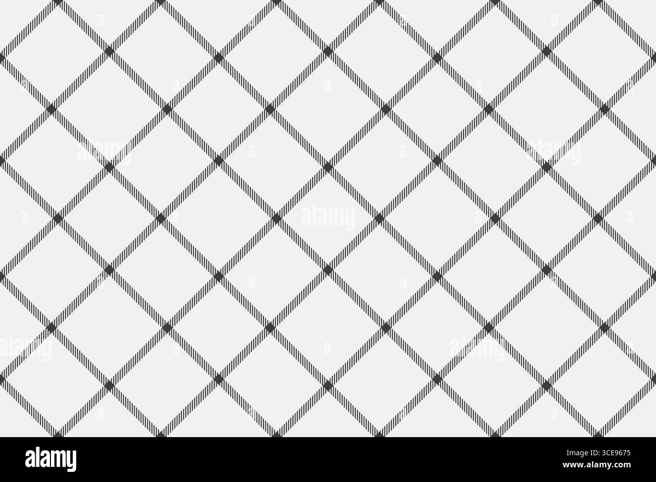 Classico motivo a quadri con linee diagonali intersecanti su sfondo chiaro. Versatile per tessuti, sfondi e design che richiedono una struttura strutturata Illustrazione Vettoriale