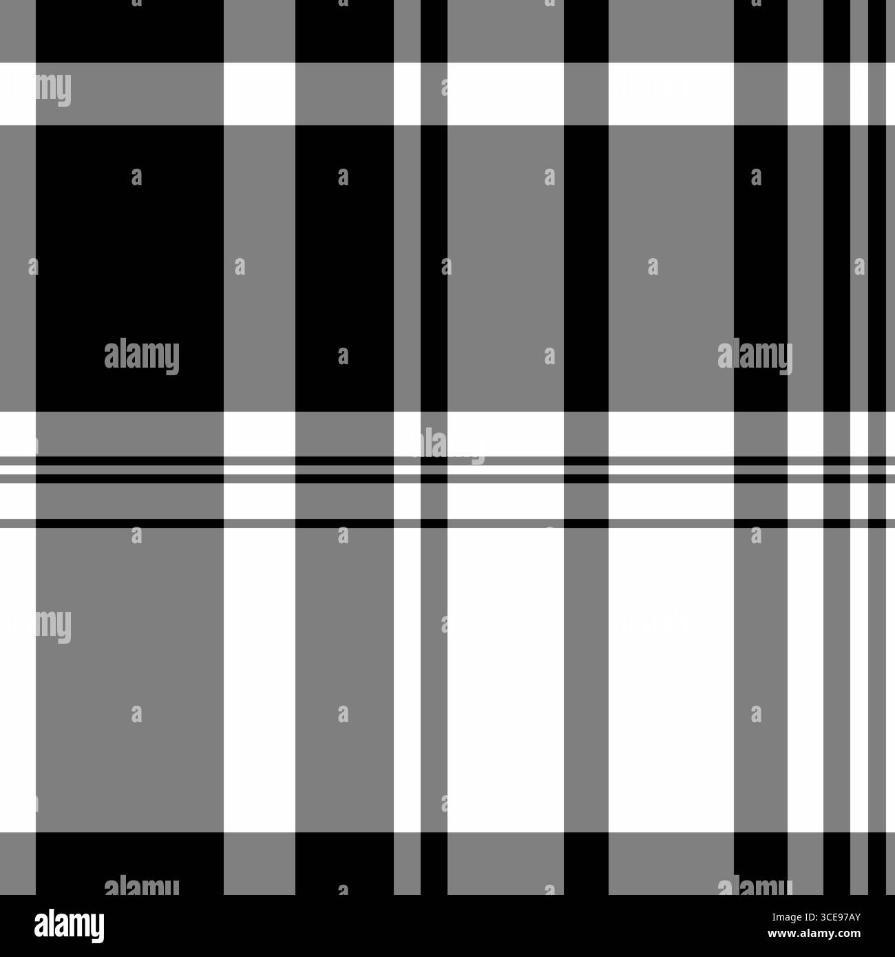 Tessuto autunnale senza cuciture, tessuto a quadri con motivo a quadri. Sfondo tartan vettoriale a trama di strato nella tavolozza dei colori grigio e bianco. Illustrazione Vettoriale