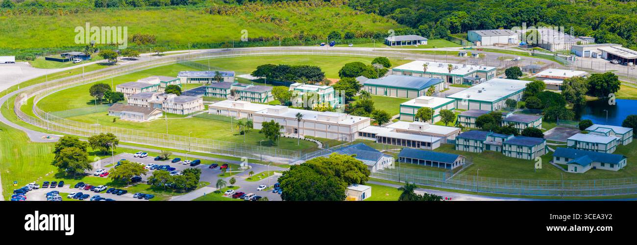 Foto aeree Homestead Correctional Institution FDC South Miami Foto Stock