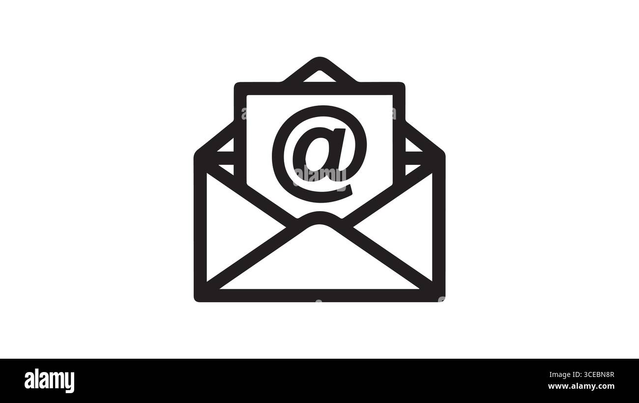 Design moderno per comunicazioni e-mail con dettagli geometrici Illustrazione Vettoriale