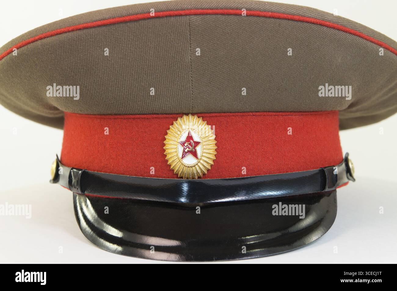Cappellino di servizio dell'ufficiale delle forze di terra, URSS Foto Stock