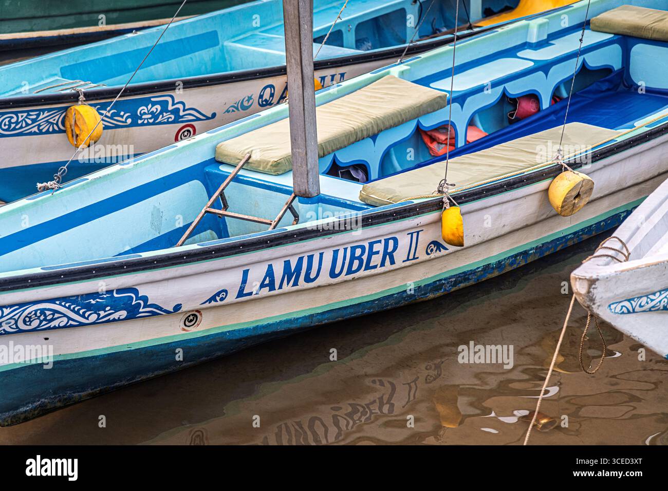 Taxi per barche Lamu, Kenya Foto Stock