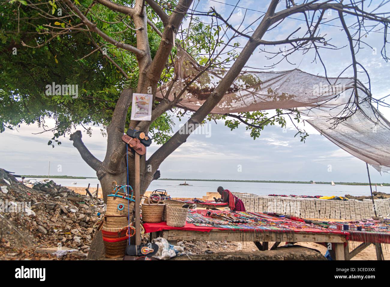 Streetlife, Lamu, Kenya Foto Stock
