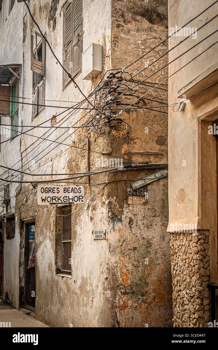Streetlife, Lamu, Kenya Foto Stock