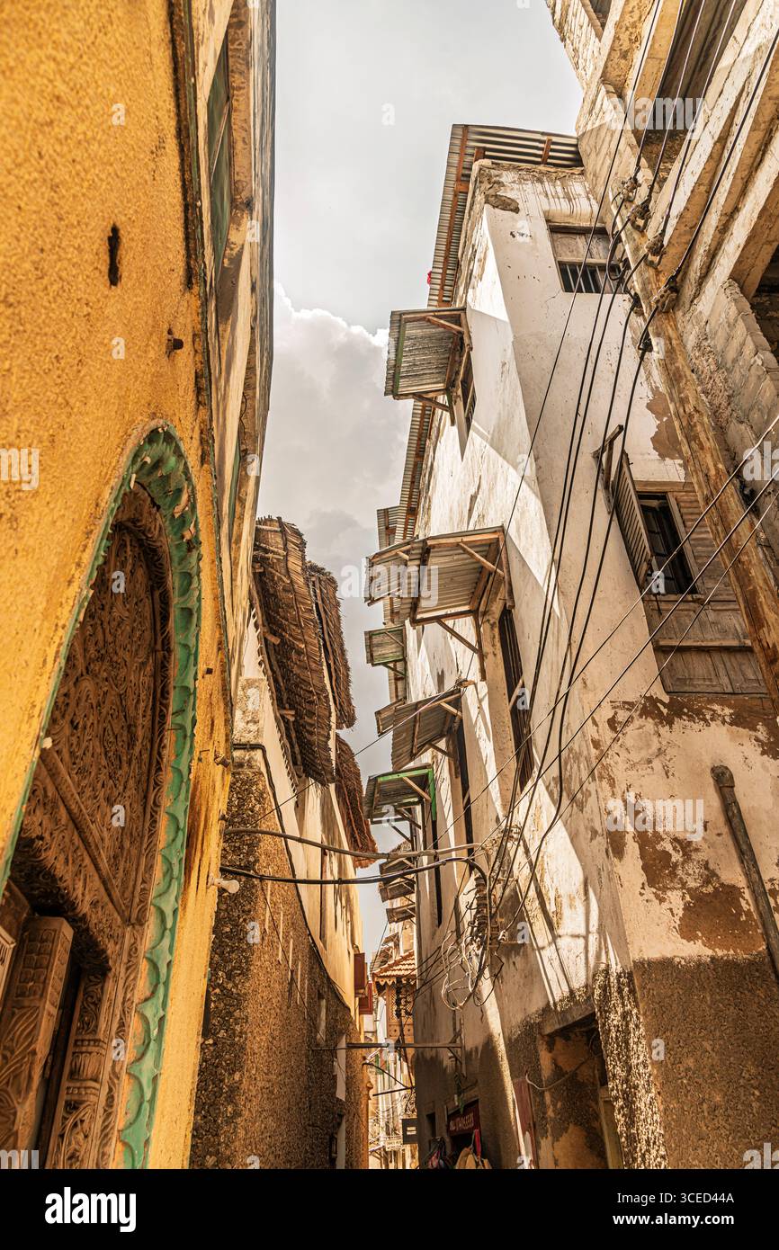 Streetlife, Lamu, Kenya Foto Stock