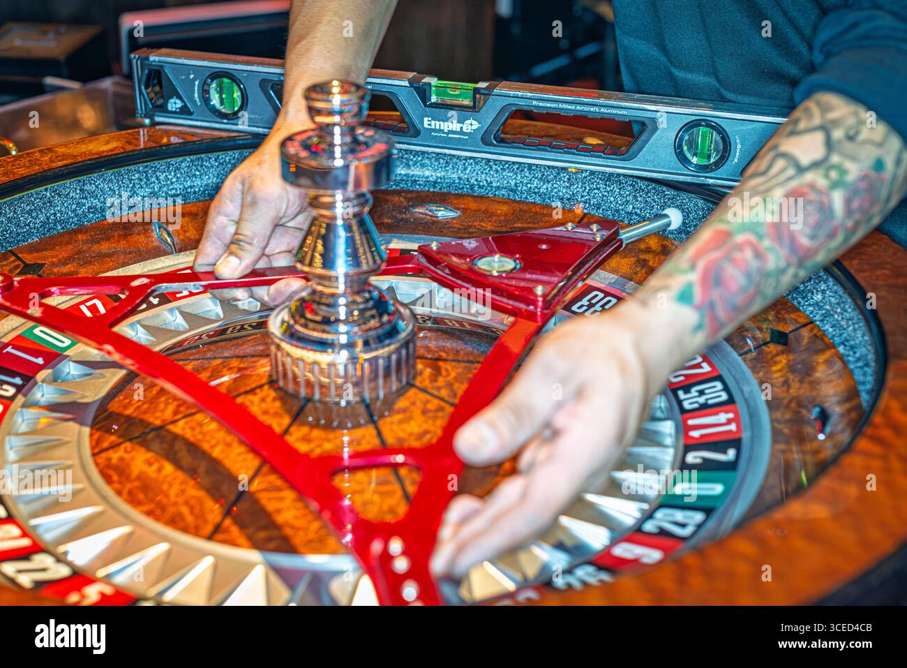 La roulette del casinò è in fase di manutenzione, Las Vegas Foto Stock