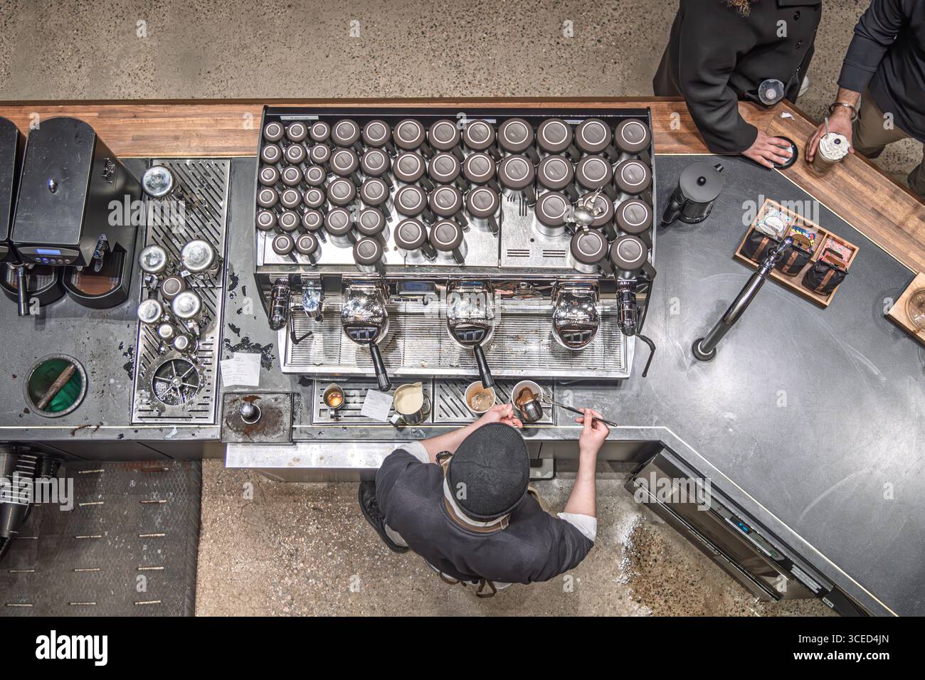 Barista Starbucks Foto Stock