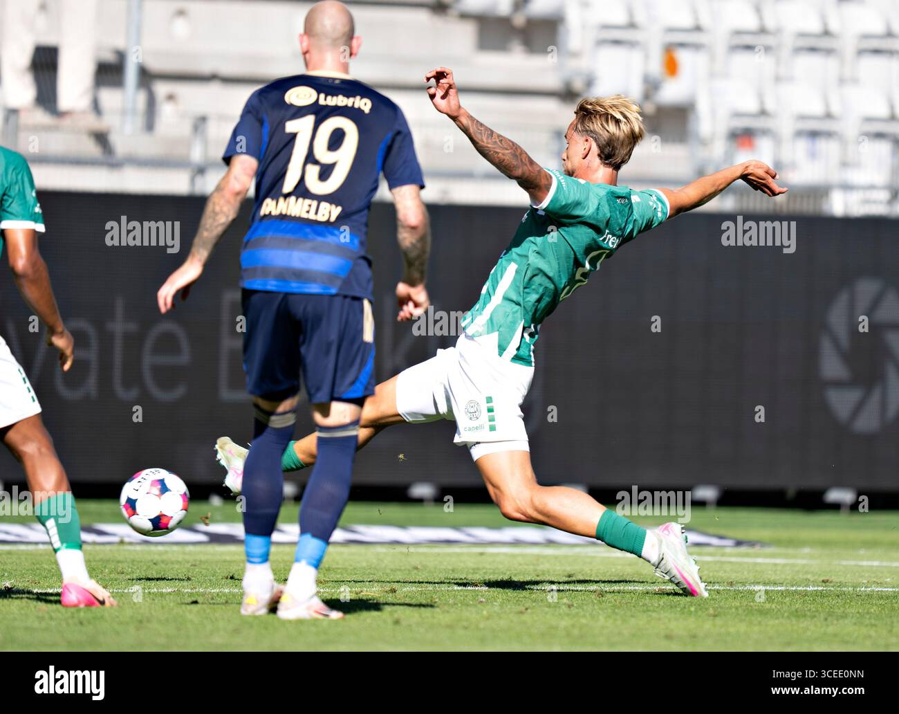 Viborg, Danimarca. 17 agosto 2025. Tim Freriks di Viborg nel match di Super League tra Viborg FF e Silkeborg IF all'Energi Viborg Arena, domenica 17 agosto 2025. (Foto: Henning Bagger /Ritzau Scanpix) credito: Ritzau/Alamy Live News Foto Stock