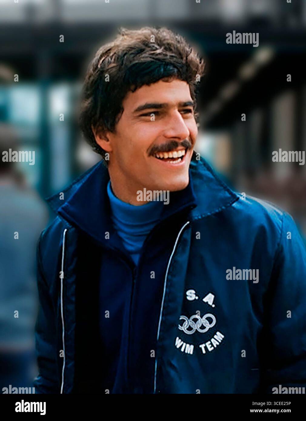 Maark Spitz. Ritratto del nuotatore americano vincitore della medaglia d'oro, Mark Andrew Spitz (nato nel 1950) nel 1972 Foto Stock