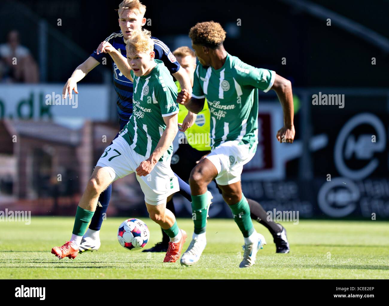 Viborg, Danimarca. 17 agosto 2025. Jakob Vester di Viborg nel match di super campionato tra Viborg FF e Silkeborg IF all'Energi Viborg Arena, domenica 17 agosto 2025. (Foto: Henning Bagger /Ritzau Scanpix) credito: Ritzau/Alamy Live News Foto Stock