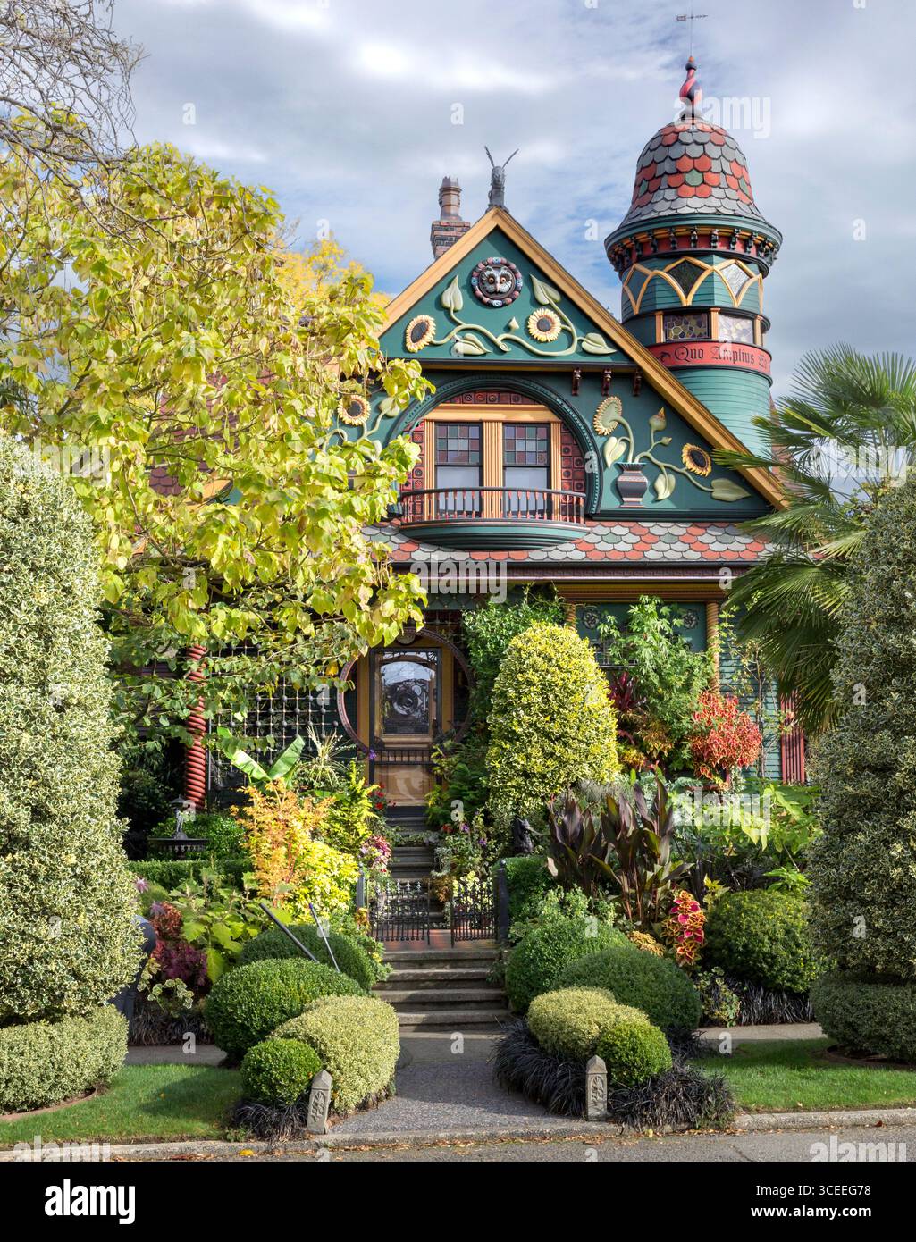 1904 ristrutturata casa di Brian Coleman nel quartiere Queen Anne di Seattle, Washington. La casa vittoriana si trova al 2018 di Nob Hill Avenue North. La Foto Stock