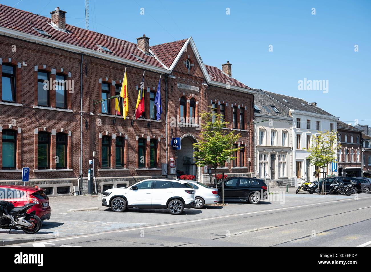 Facciata dell'agenzia di polizia di Rochefort, Province de Namur, Belgio 10 agosto 2025 Foto Stock