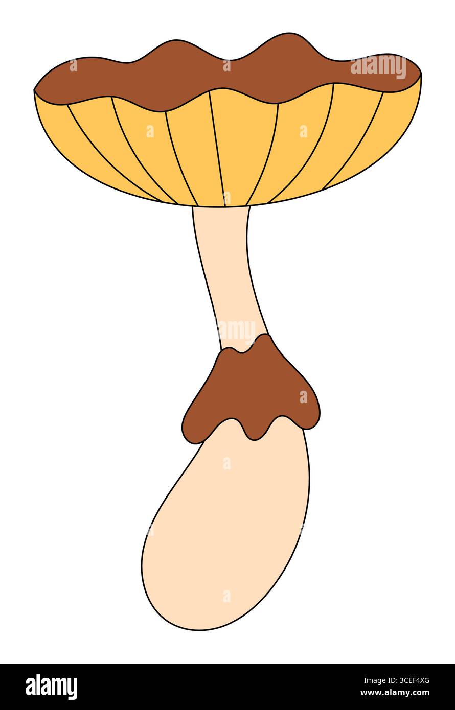 Cartoon adesivo per funghi psichedelici Groovy Y2K Illustrazione Vettoriale Cartoon adesivo per funghi psichedelici Groovy Y2K Illustrazione Vettoriale
