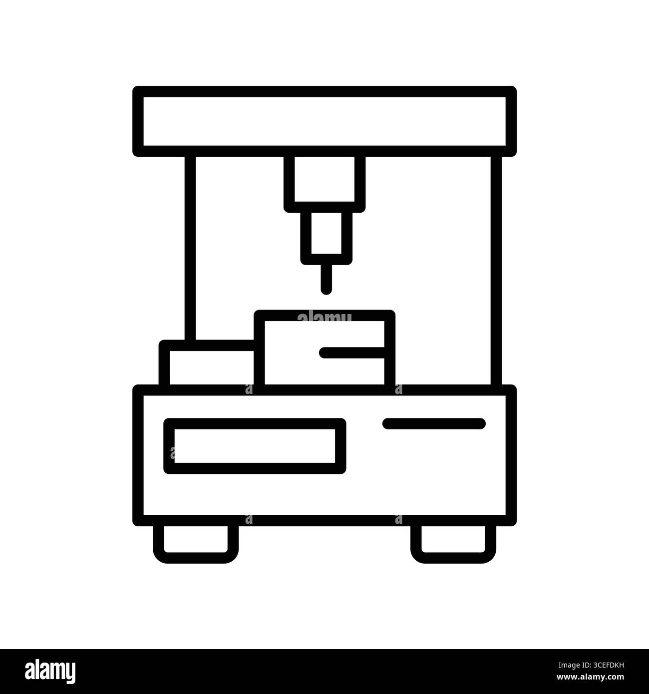 Macchine utensili CNC eleganti e moderne progettate per processi di produzione di precisione. Ideale per le industrie incentrate sull'automazione e sull'efficienza dei prodotti Illustrazione Vettoriale