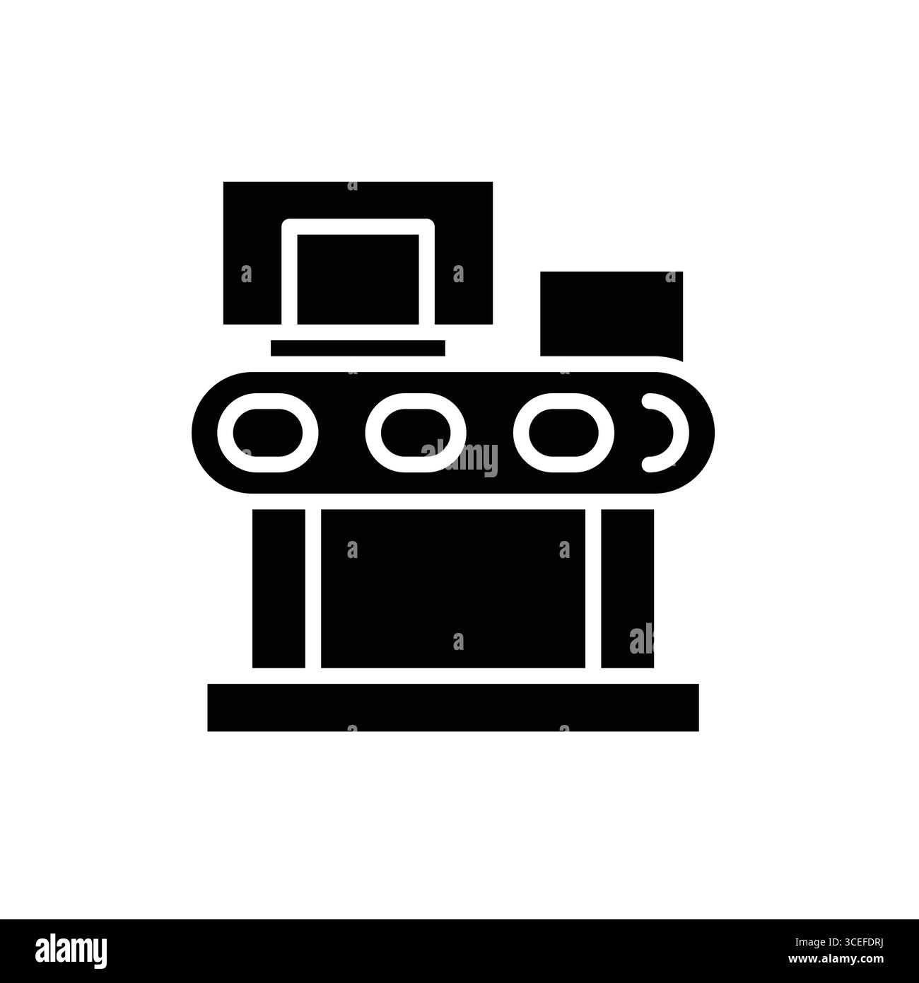 Sistema di nastri trasportatori industriali progettato per migliorare il trasporto di materiali in fabbriche e magazzini. Ideale per ottimizzare il flusso di lavoro e l'efficienza Illustrazione Vettoriale