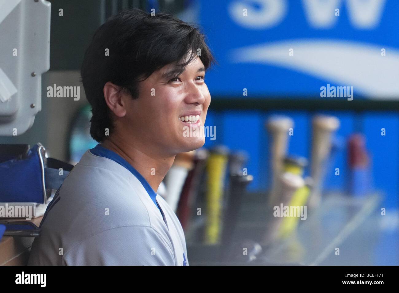 Anaheim, California, Stati Uniti. 11 agosto 2025. Shohei Ohtani, (Dodgers), 11 agosto 2025 - Baseball: Partita di stagione regolare MLB tra Los Angeles Angels e Los Angeles Dodgers all'Angel Stadium di Anaheim, California, USA. Crediti: Creative 2/AFLO/Alamy Live News Foto Stock