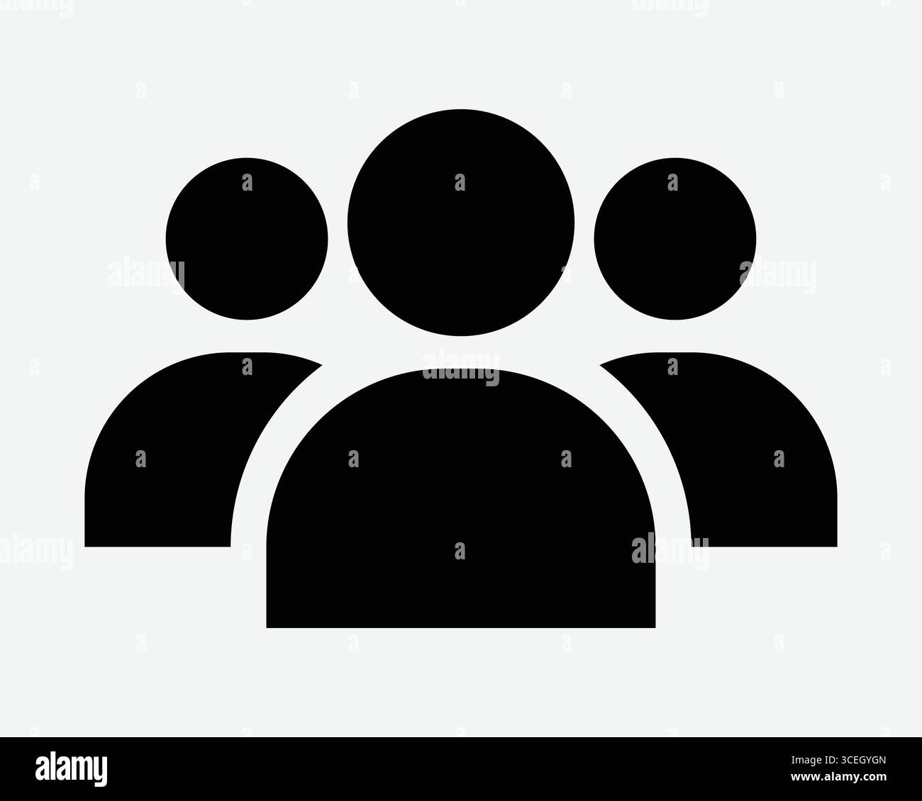 Gruppo icona utente Team of People Symbol Teamwork Business Network Friends Avatar Community Band Crowd Office staff Partnership Stick Figure Man Human Illustrazione Vettoriale