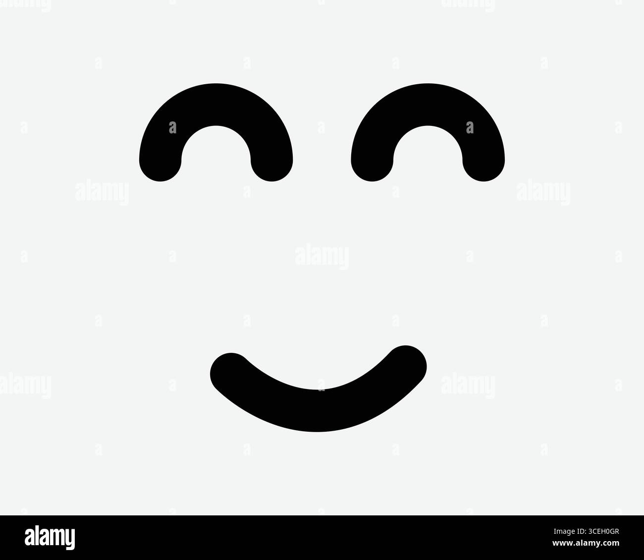 Smiley Face Icon sorriso Happy espressione facciale Emoji emoticon occhi bocca Gioia umore gioioso segno felice impressionare il sorriso simbolo grafica carina immagine sensazione Illustrazione Vettoriale