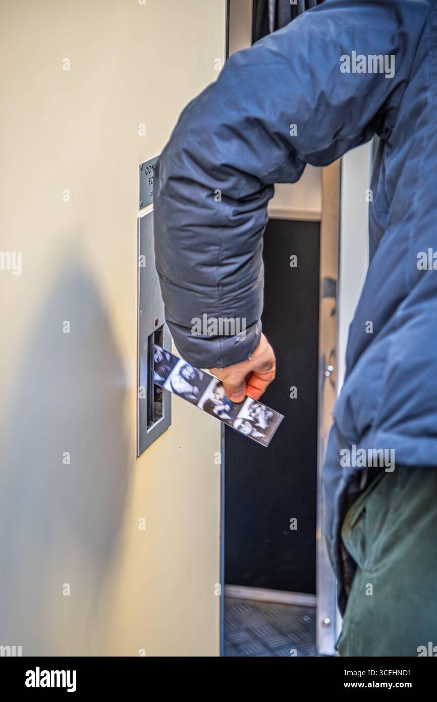 Stand fotografico vintage, Firenze, Italia Foto Stock