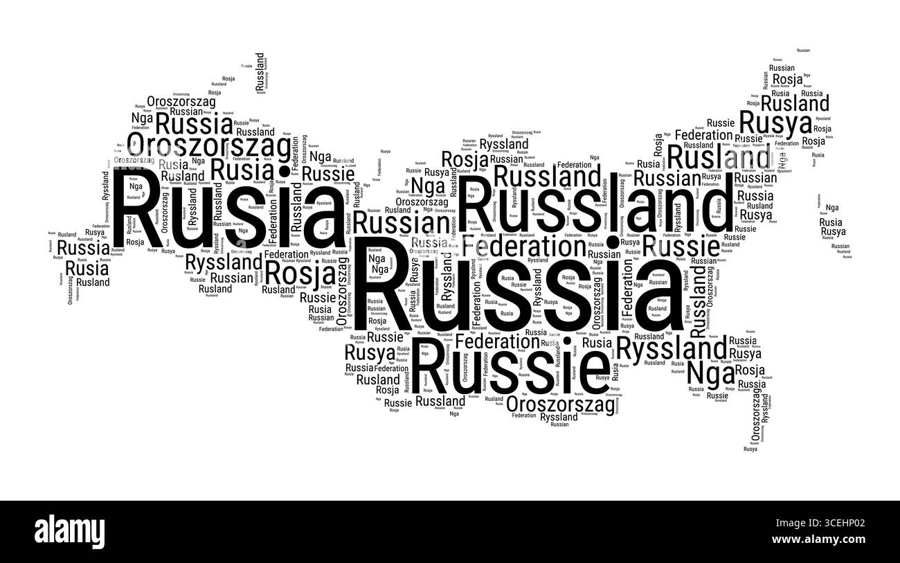 Nuvola di parole in bianco e nero a forma di Russia. Semplice illustrazione del paese in stile tipografico. Nuvola di testo nera Russia su sfondo bianco. Illustrazione Vettoriale Nuvola di parole in bianco e nero a forma di Russia. Semplice illustrazione del paese in stile tipografico. Nuvola di testo nera Russia su sfondo bianco. Illustrazione Vettoriale