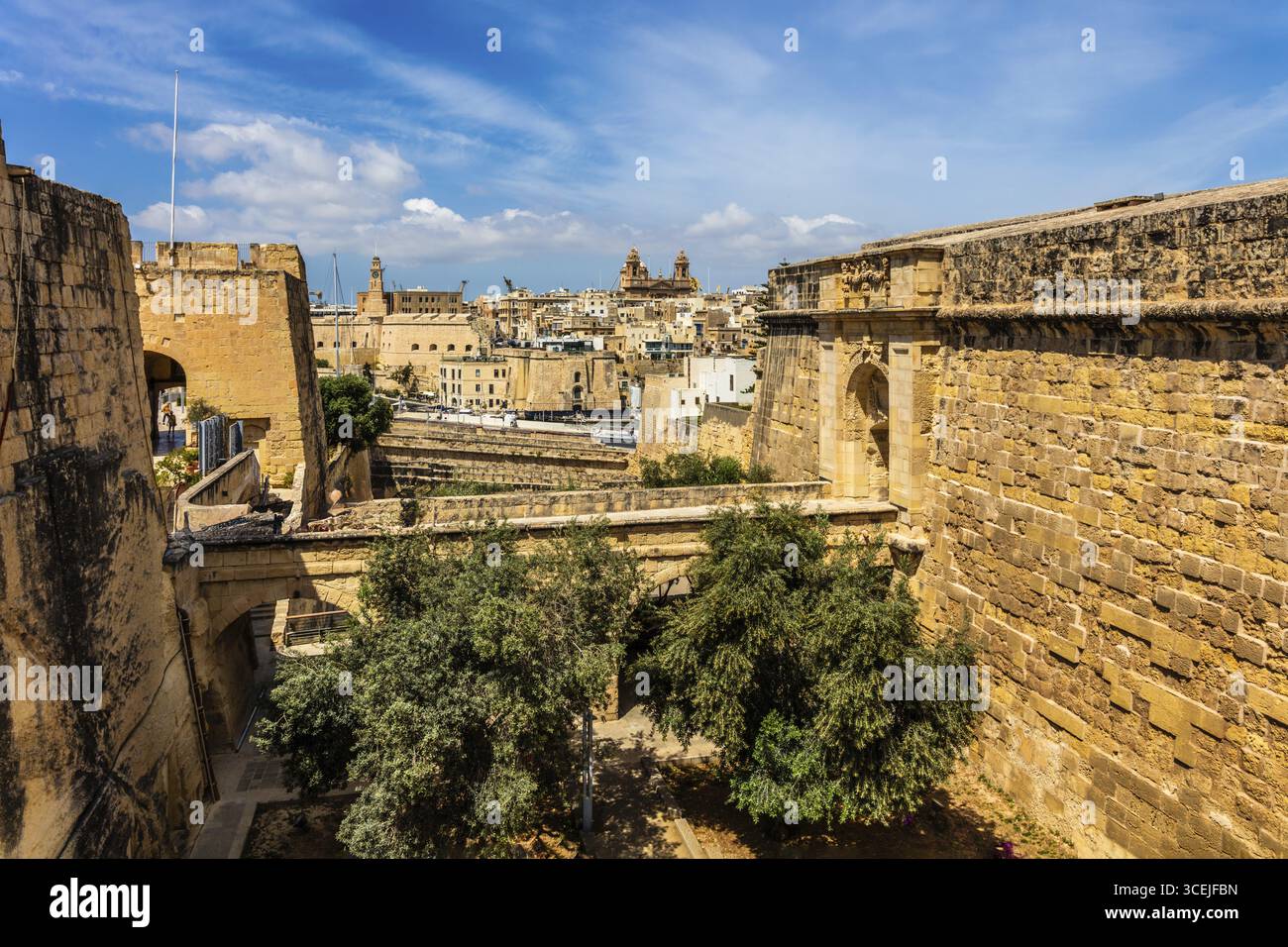 Porta della città vecchia, Vittoriosa, tre città, Cottonera, gli insediamenti più antichi di Malta, XVI secolo, Malta Foto Stock
