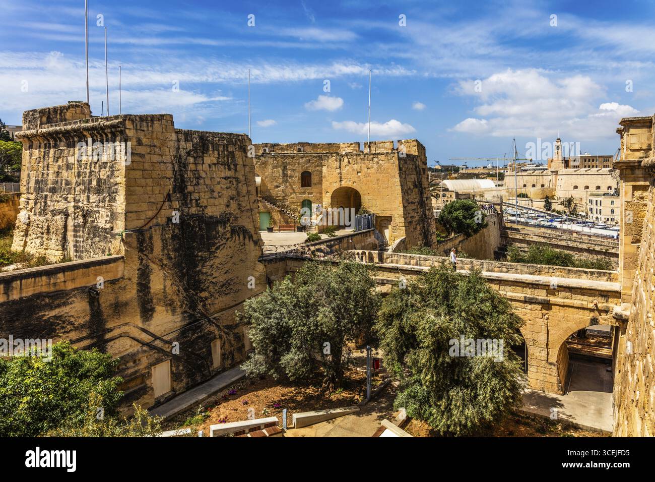 Porta della città vecchia, Vittoriosa, tre città, Cottonera, gli insediamenti più antichi di Malta, XVI secolo, Malta Foto Stock