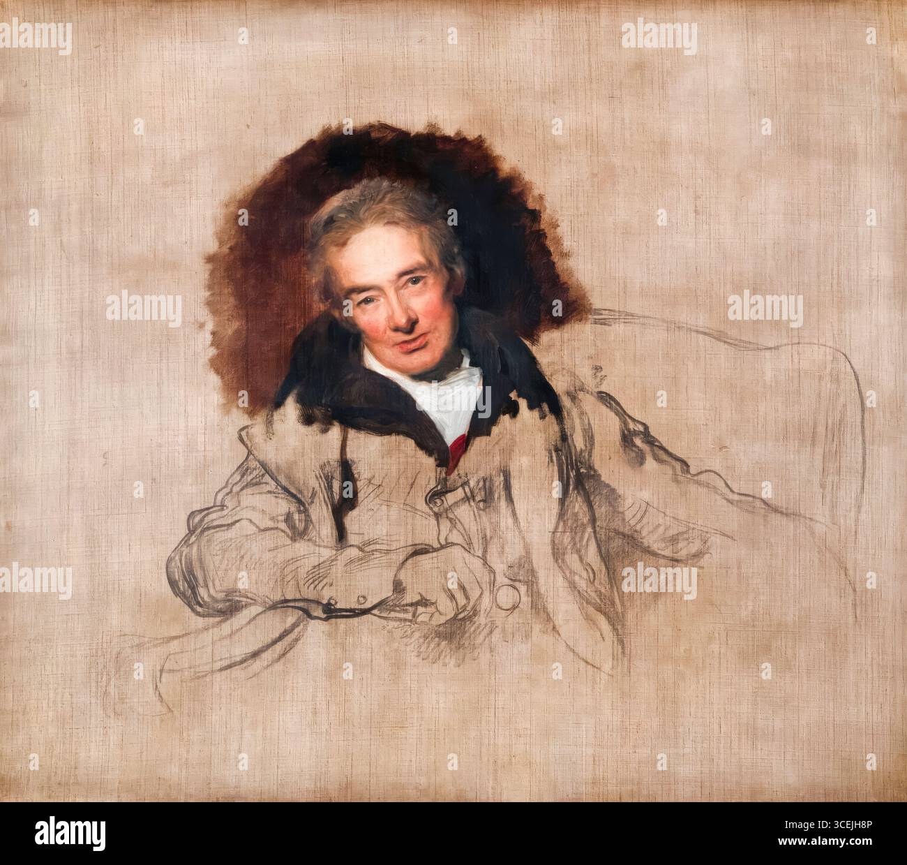 William Wilberforce (1759-1833), abolizionista anti schiavismo britannico, (incompiuto) ritratto in olio su tela di Sir Thomas Lawrence, 1828 Foto Stock