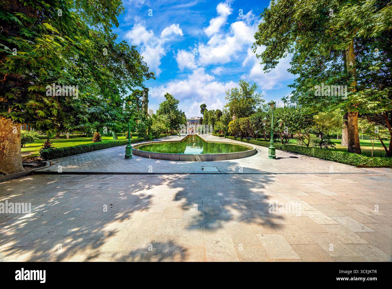Palazzo del Golestan, sito dell'UNESCO a Teheran, Iran. Splendido arredamento persiano, perfetto per progetti culturali e storici. Foto Stock