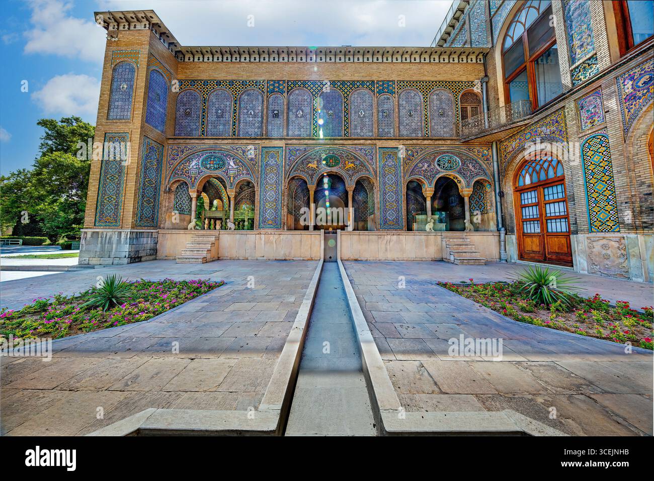 Palazzo del Golestan, sito dell'UNESCO a Teheran, Iran. Splendido arredamento persiano, perfetto per progetti culturali e storici. Foto Stock