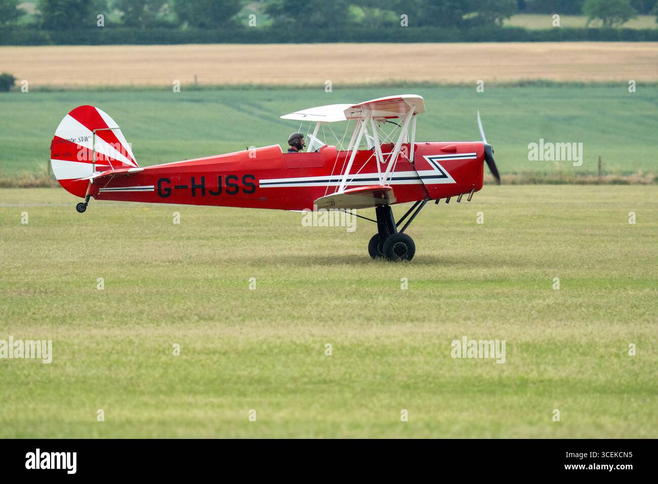 IWM Duxford Summer Airshow Stampe Formation Team Foto Stock
