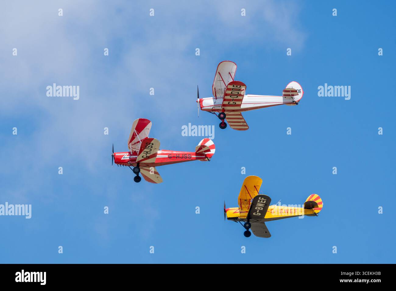 Headcorn Battle of Britain Airshow Stampe Formation Team Foto Stock