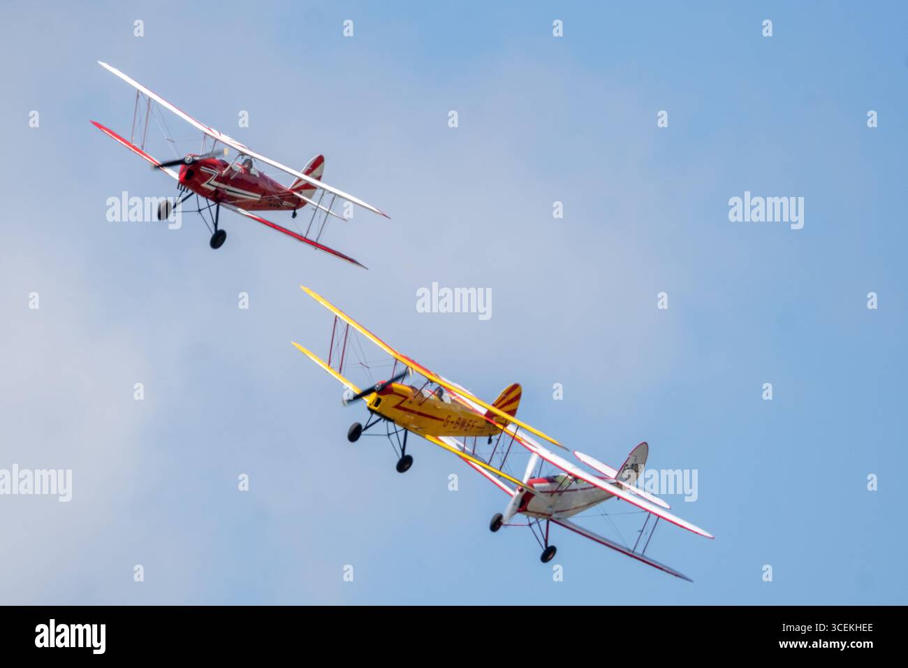 Headcorn Battle of Britain Airshow Stampe Formation Team Foto Stock