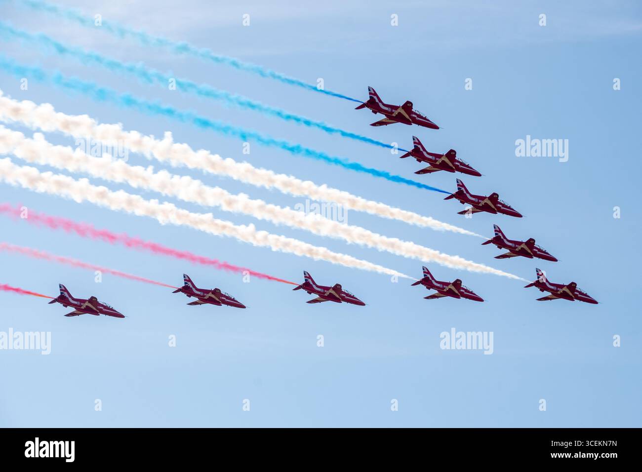 Headcorn Battle of Britain Airshow Red Arrows Foto Stock