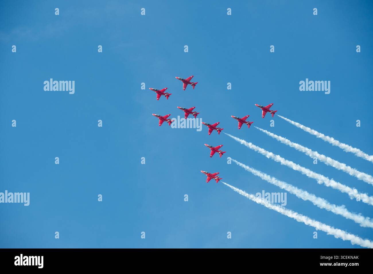 Headcorn Battle of Britain Airshow Red Arrows Foto Stock