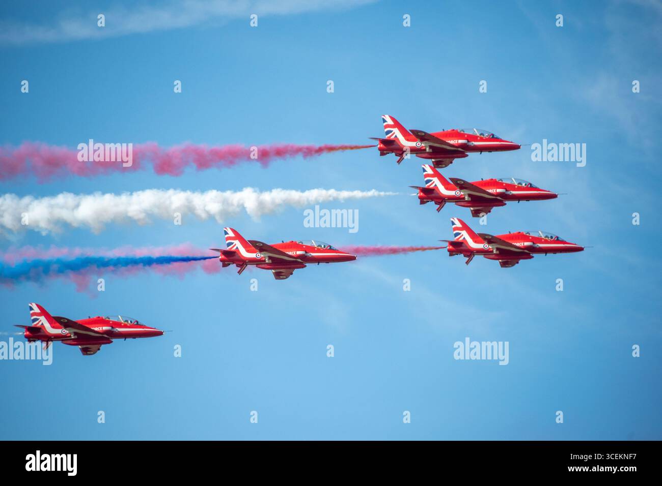 Headcorn Battle of Britain Airshow Red Arrows Foto Stock