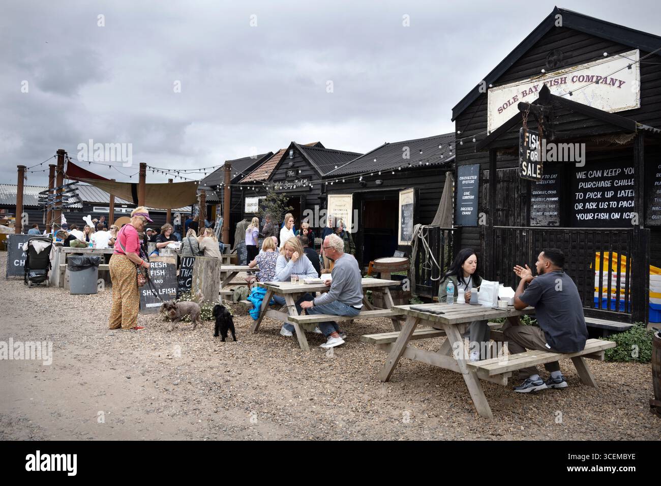 rustico fish and chip cafe southwold, harbour, southwold, suffolk, inghilterra Foto Stock