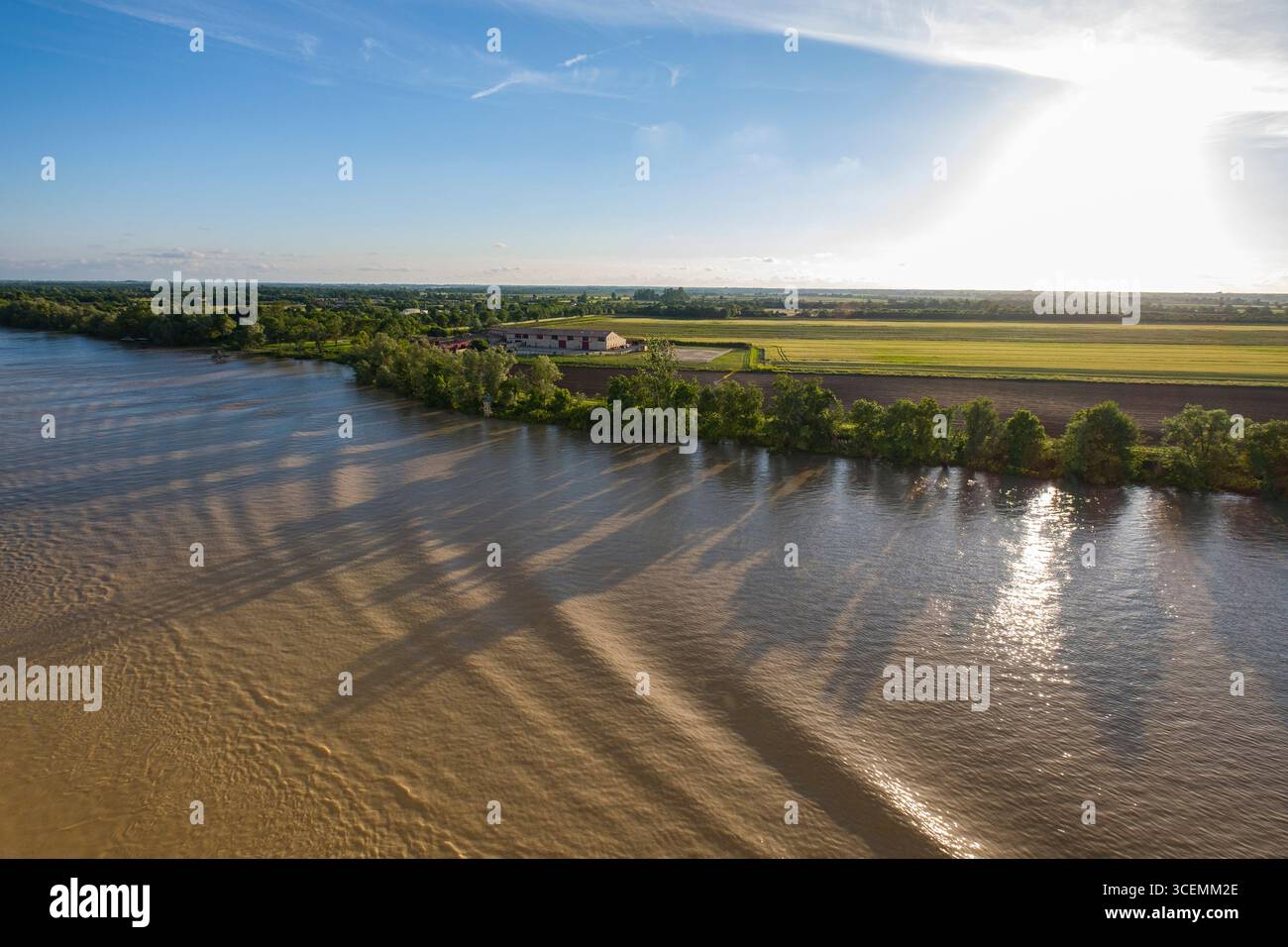 Estuario della Gironda, fiume Garonna, Gironda, Aquitania, Francia Foto Stock