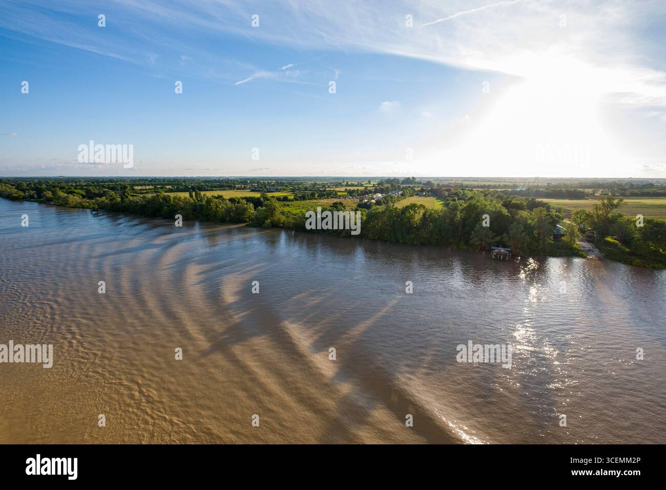 Estuario della Gironda, fiume Garonna, Gironda, Aquitania, Francia Foto Stock